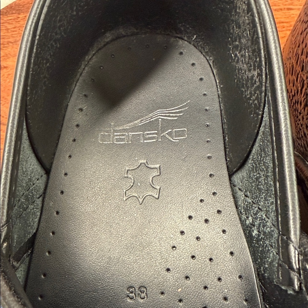 Dansko Blue Medallion Clogs - Picture 3 of 5